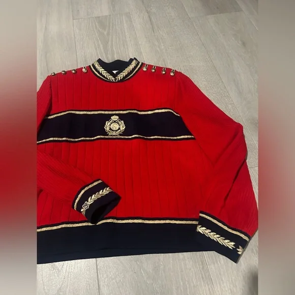 Vintage St. John preppy trendy logo emblem nautical sweater - Picture 3 of 8